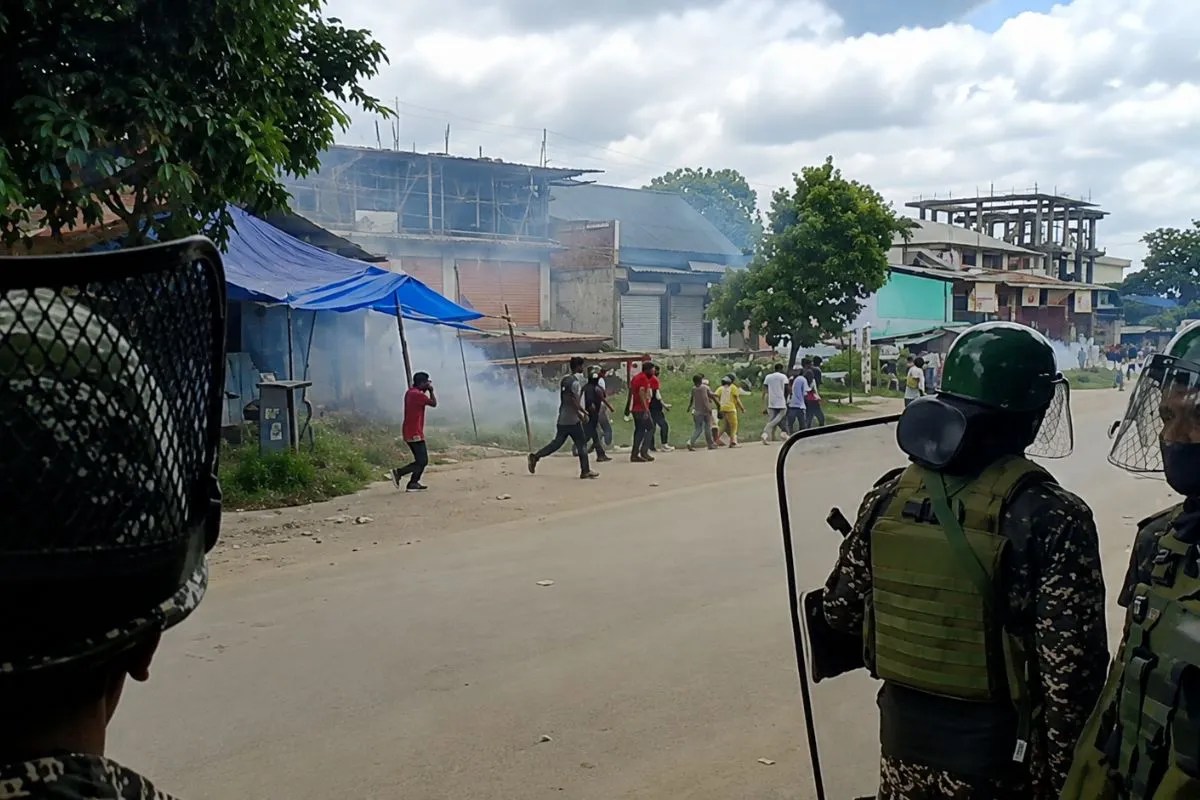 Manipur Imphal West Naga protest