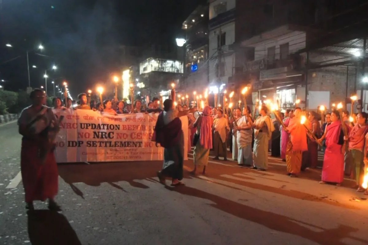 Manipur NRC Census Protest.