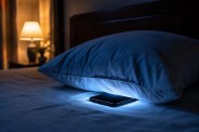 Mobile under pillow