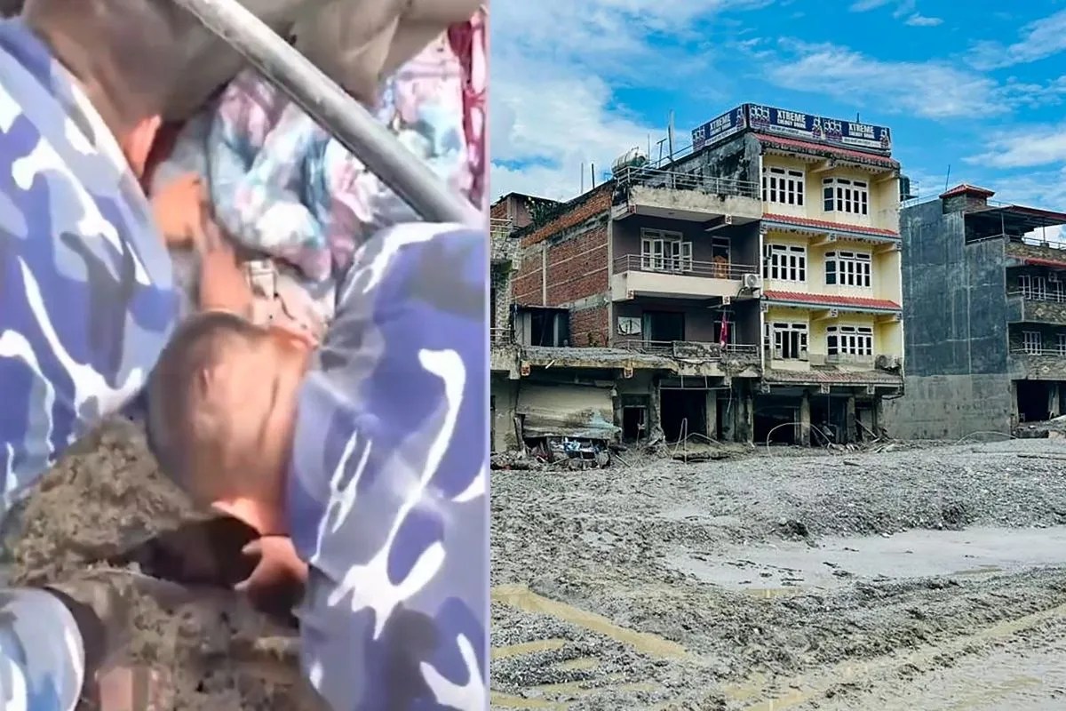Nepal flash flood rescued