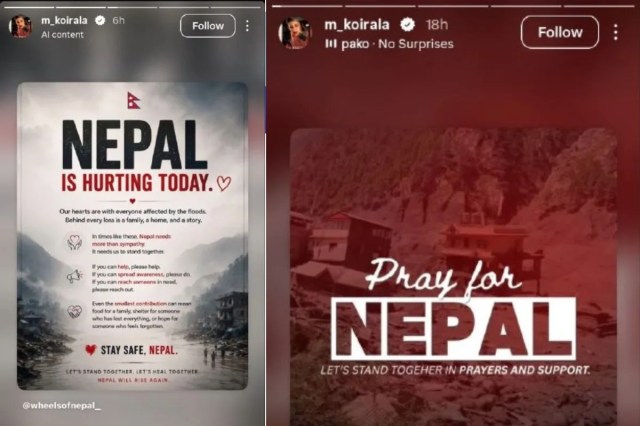 Manisha Koirala Nepal flood