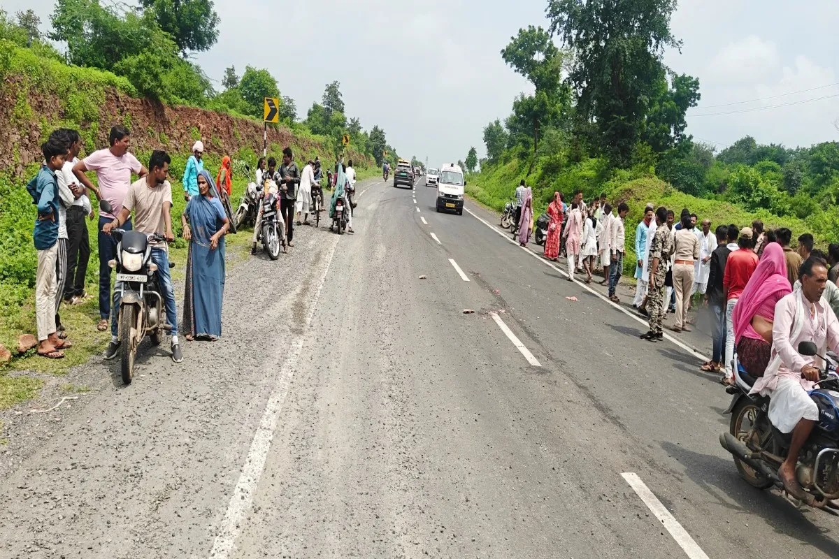 Road accident: पत्नी की मौत (Photo Source - Patrika)