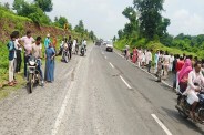 Road accident: पत्नी की मौत (Photo Source - Patrika)