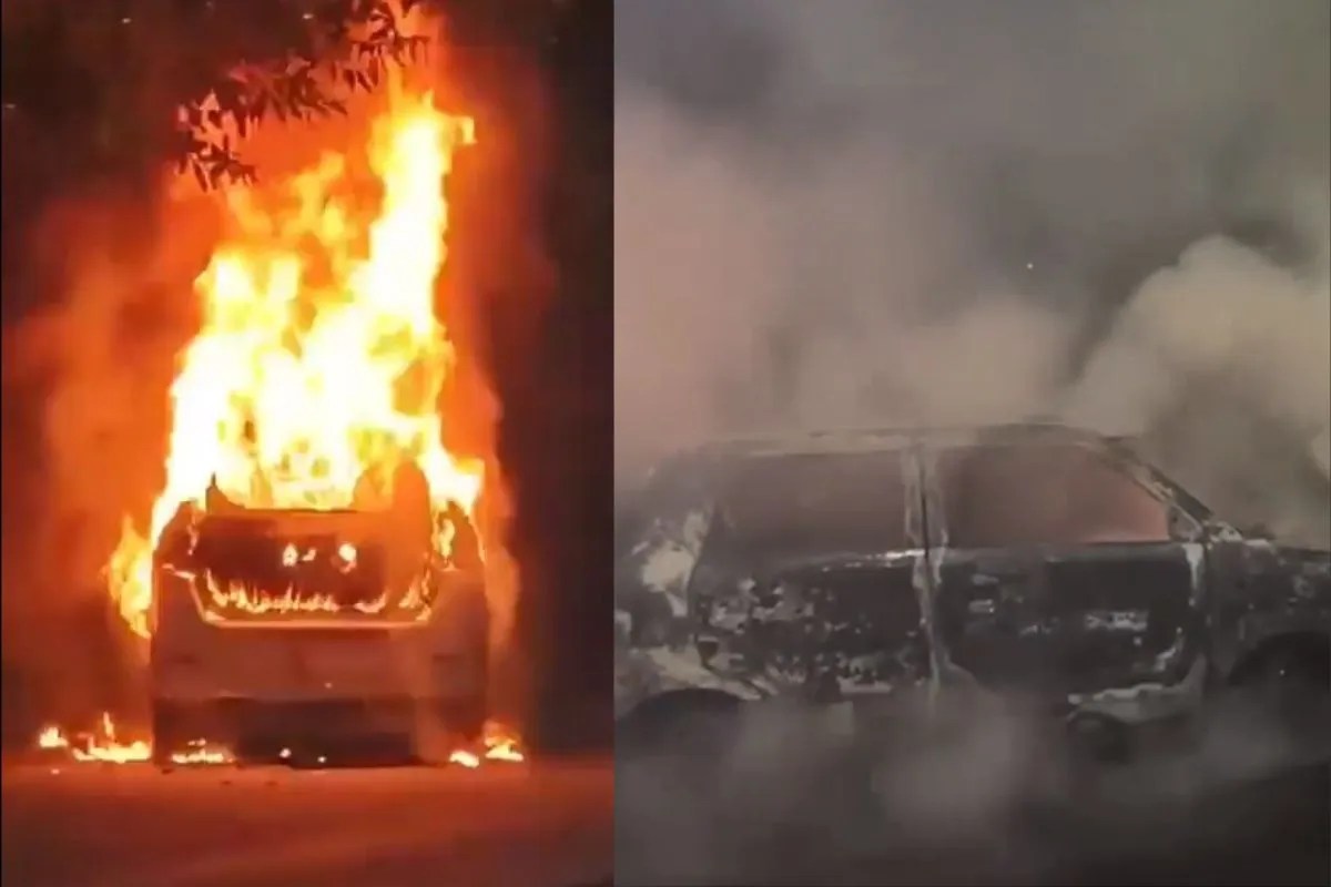 Noida Car Fire