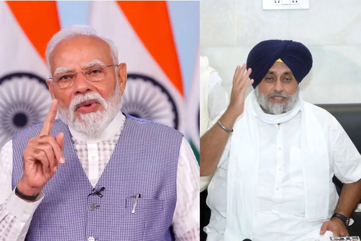 PM Modi And Sukhbir Badal