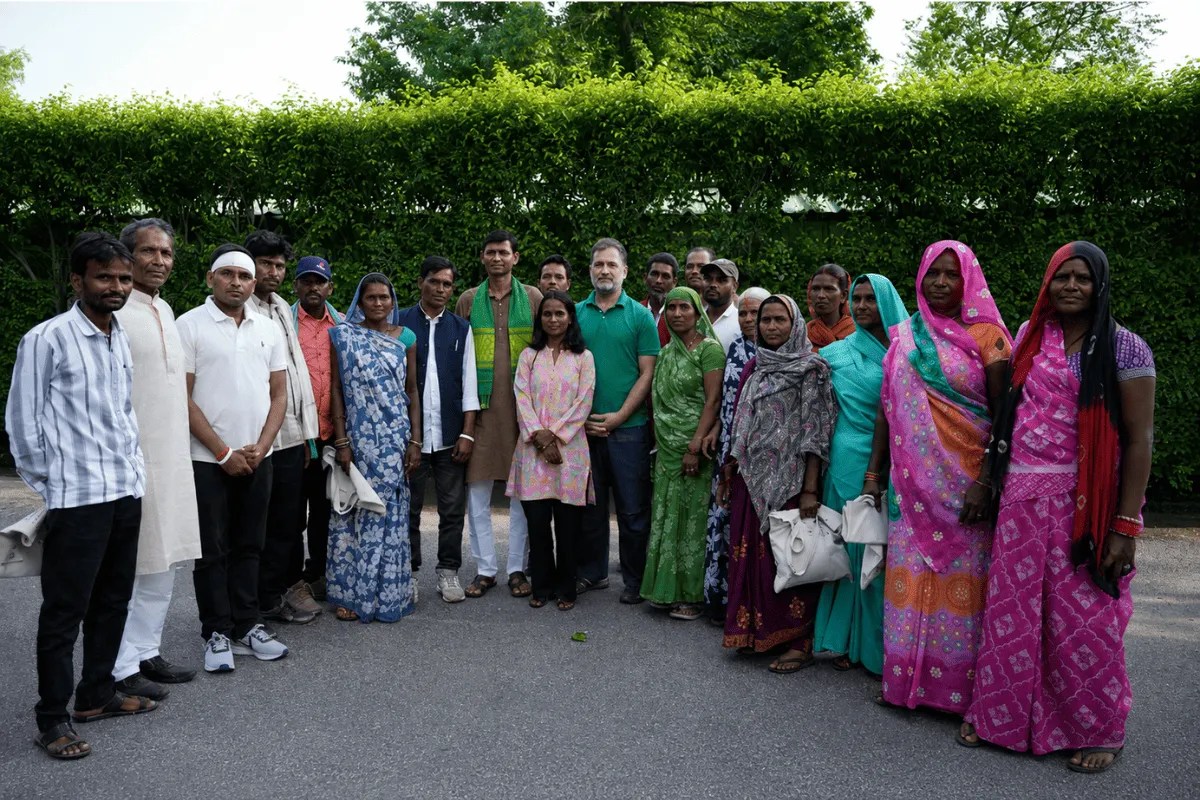 Ken Betwa Project, Ken Betwa River Link Project, Rahul Gandhi, Ken Betwa Project Protest, Ken Betwa Project Tribal Protest, Bundelkhand Tribal Protest, Rahul Gandhi Ken Betwa,