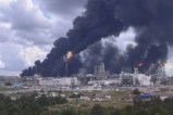 Russian gas plant fire.