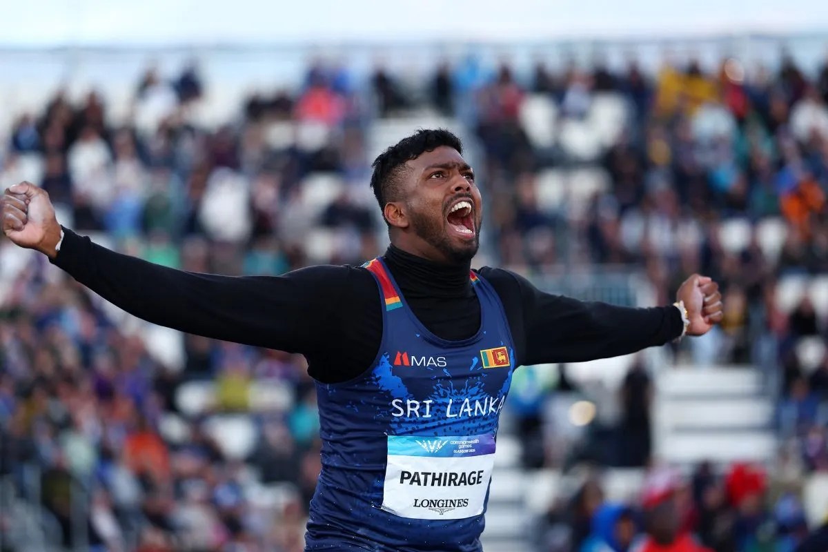 Rumesh Pathirage javelin throw gold CWG 2026