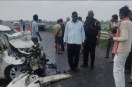 बुंदेलखंड एक्सप्रेसवे एक्सीडेंट, फोटो सोर्स- X औरैया पुलिस