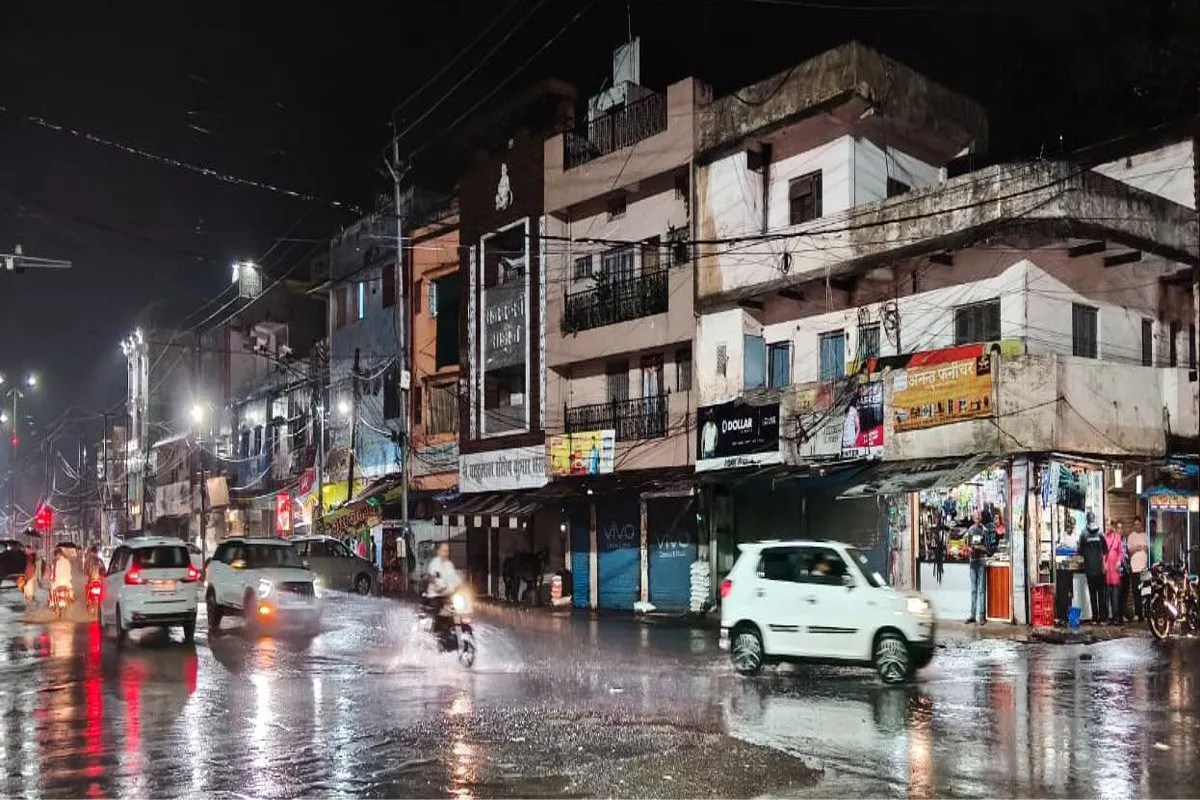 Drainage system exposed after just one day of rain; waterlogged roads across the area.