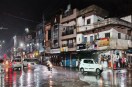 Drainage system exposed after just one day of rain; waterlogged roads across the area.