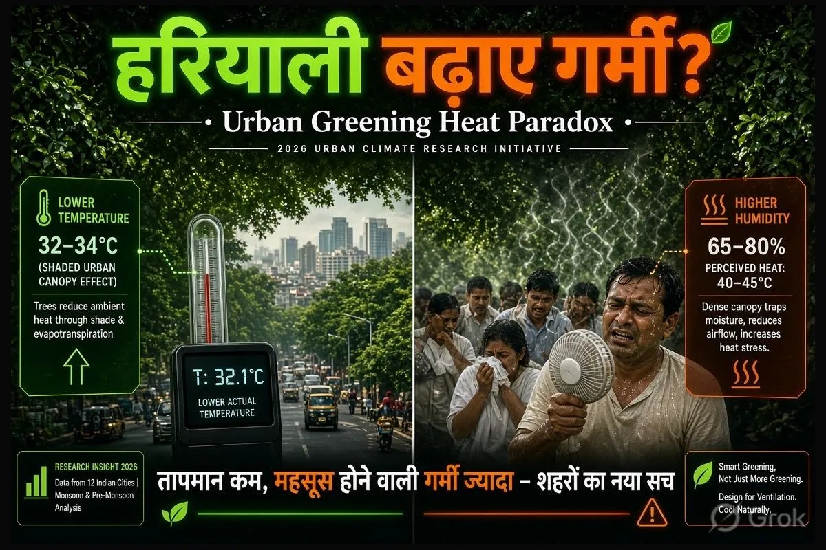 Urban Greening Heat Paradox