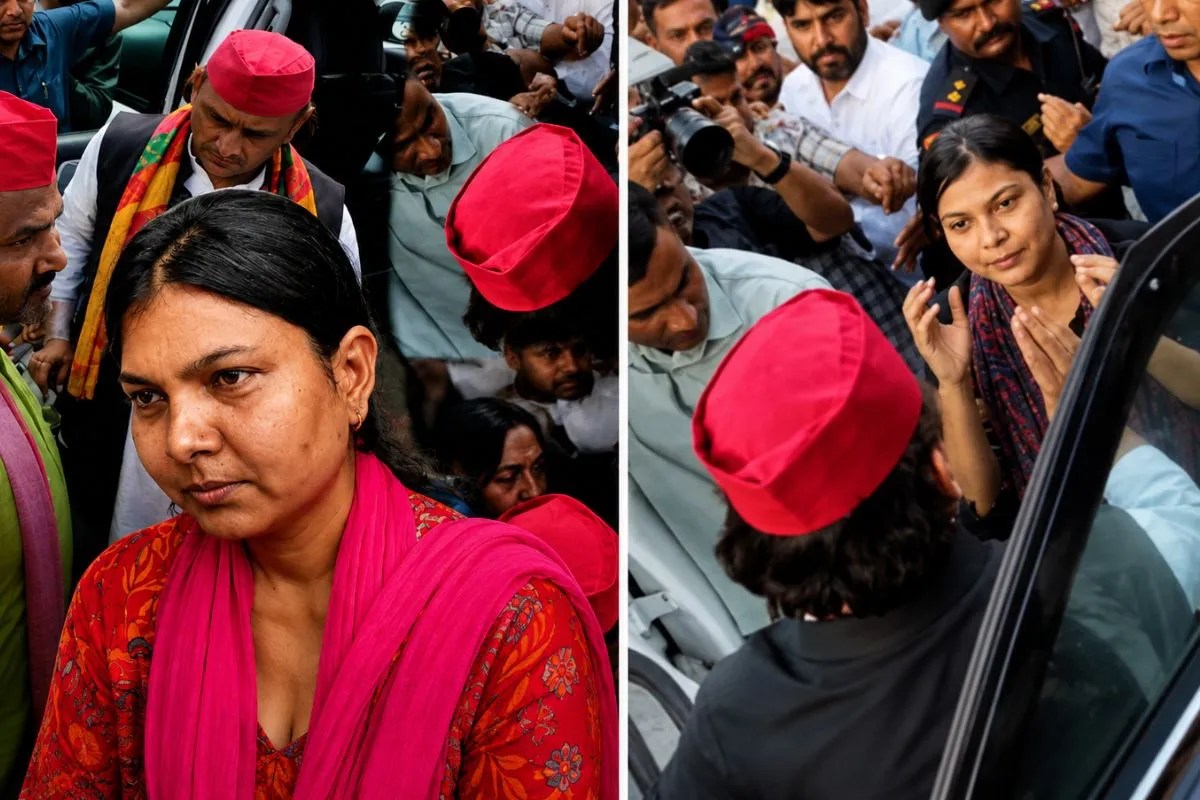 Sapna Yadav, Akhilesh Yadav, Sapna Gave Earring to Akhilesh Yadav