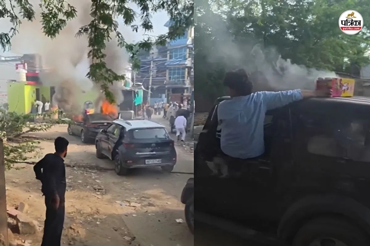Deeg Rajasthan wedding car fire