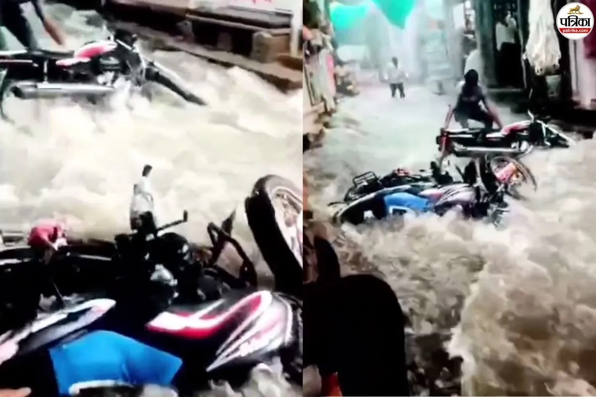 tonk todaraisingh heavy rain bikes swept away