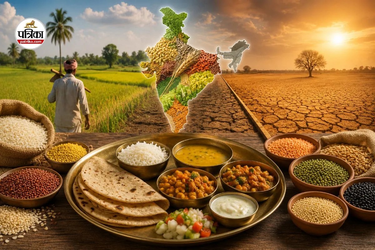 crops diversity indian thali