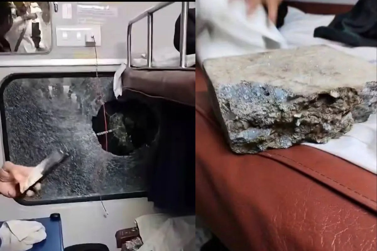 mahakal darshan train stone pelting Bhind-Ratlam Express ac coach glass broken
