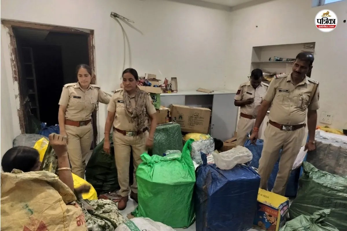 jhalawar residential house illegal firecracker factory police raid explosive material seized