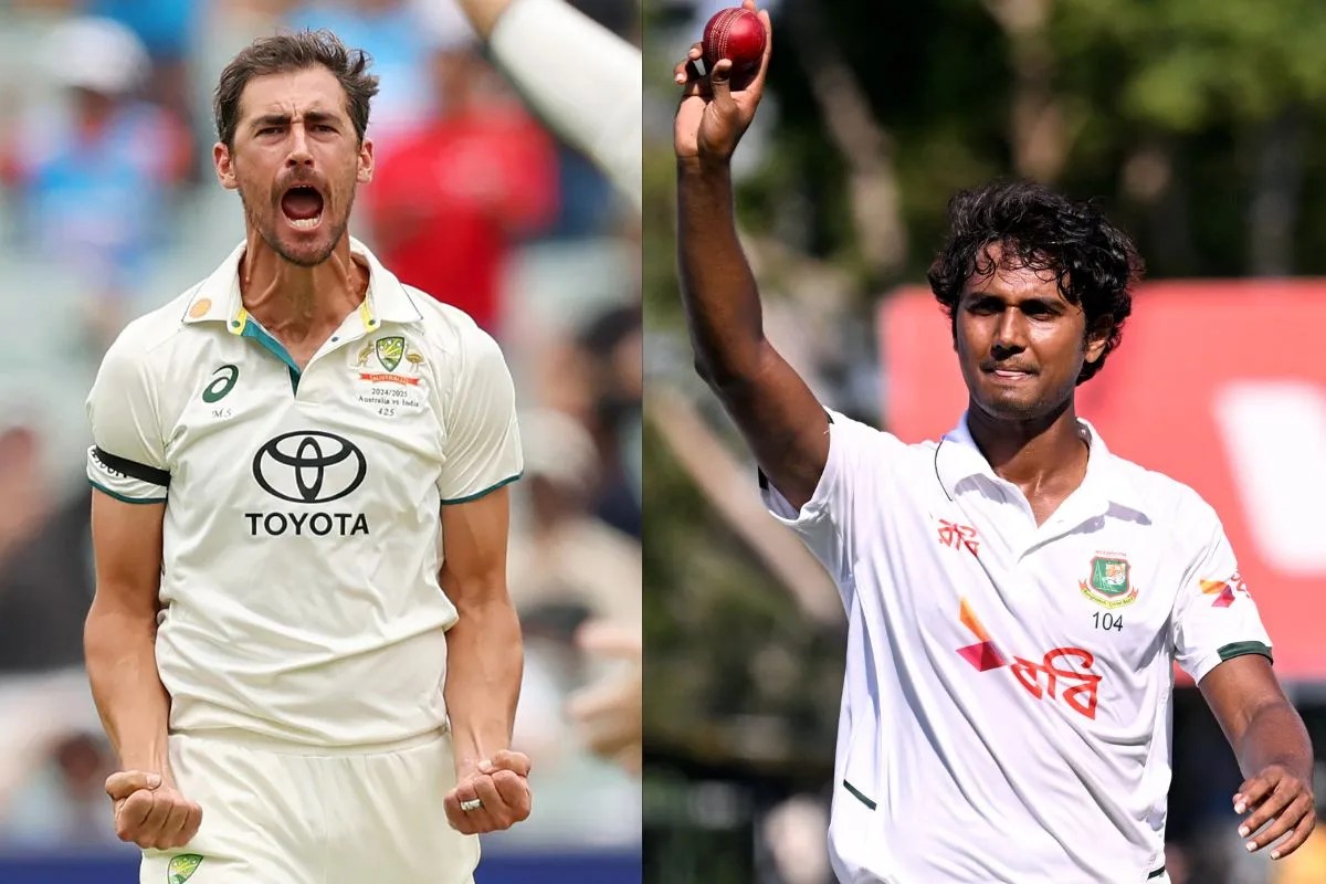 Aus vs Ban 1st Test Day 1 Highlights, mitchell starc, hasan mahmud,