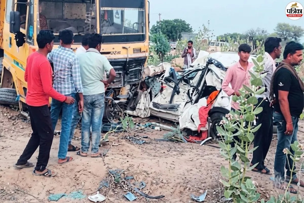 nagaur road accident kills couple