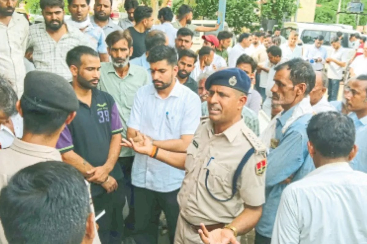 protest in sikar