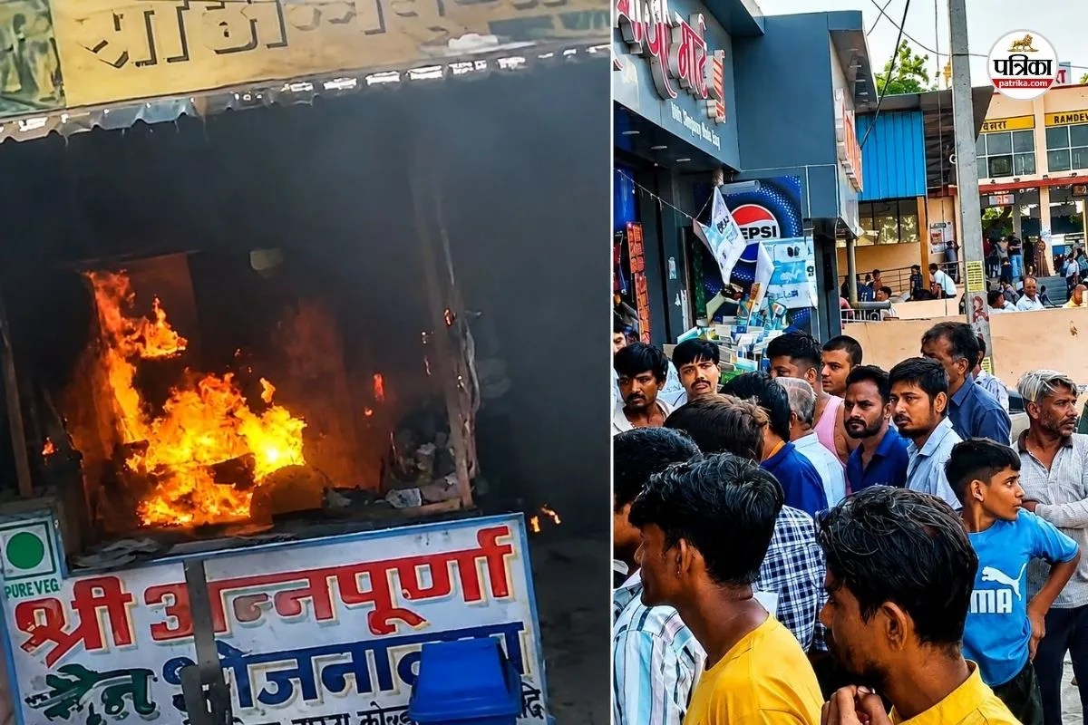 ramdevra railway station outside hotel gas leak fire shopkeepers panic