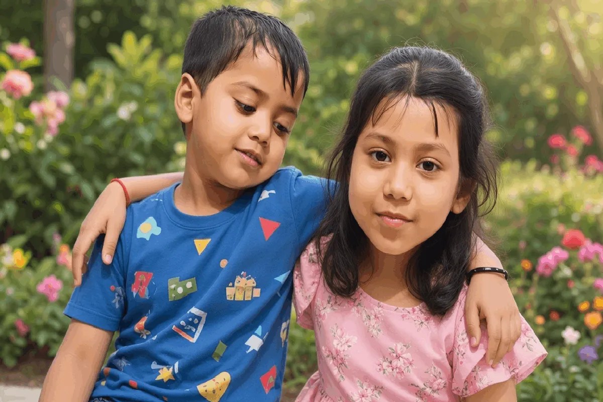 अपने भाई के साथ सगुन