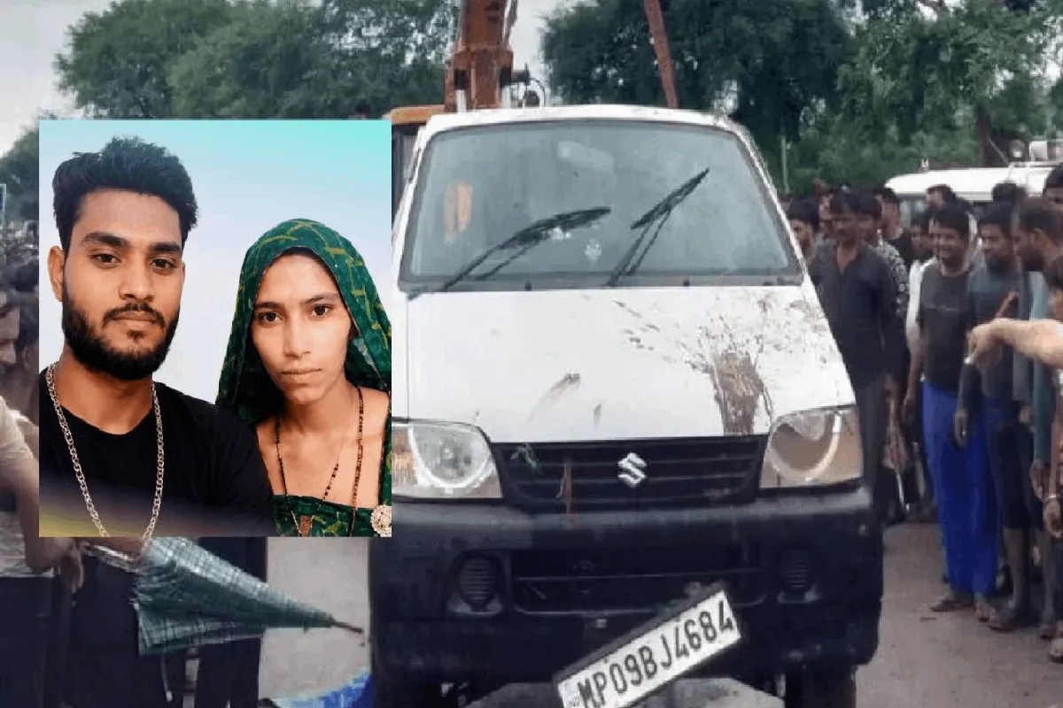 rajgarh eco car accident pooja two months pregnant mass funeral
