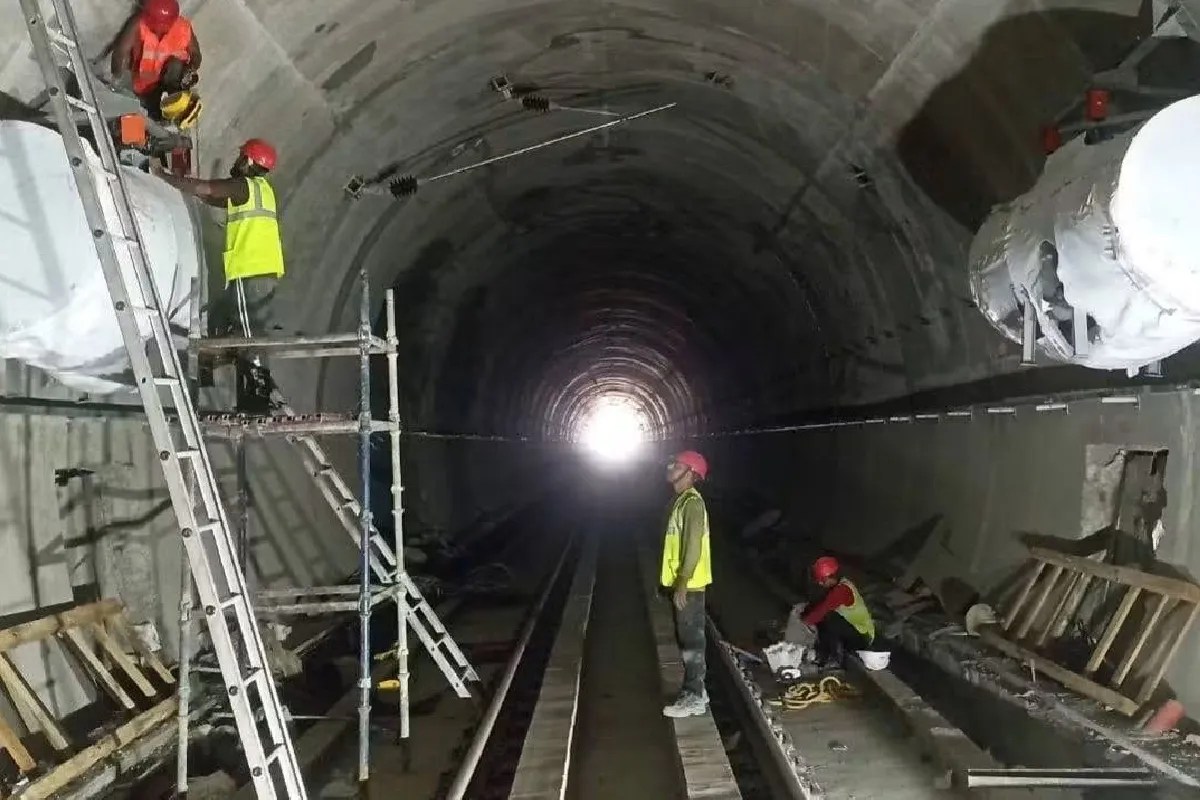 indore dahod rail line project railway tunnel construction work completed