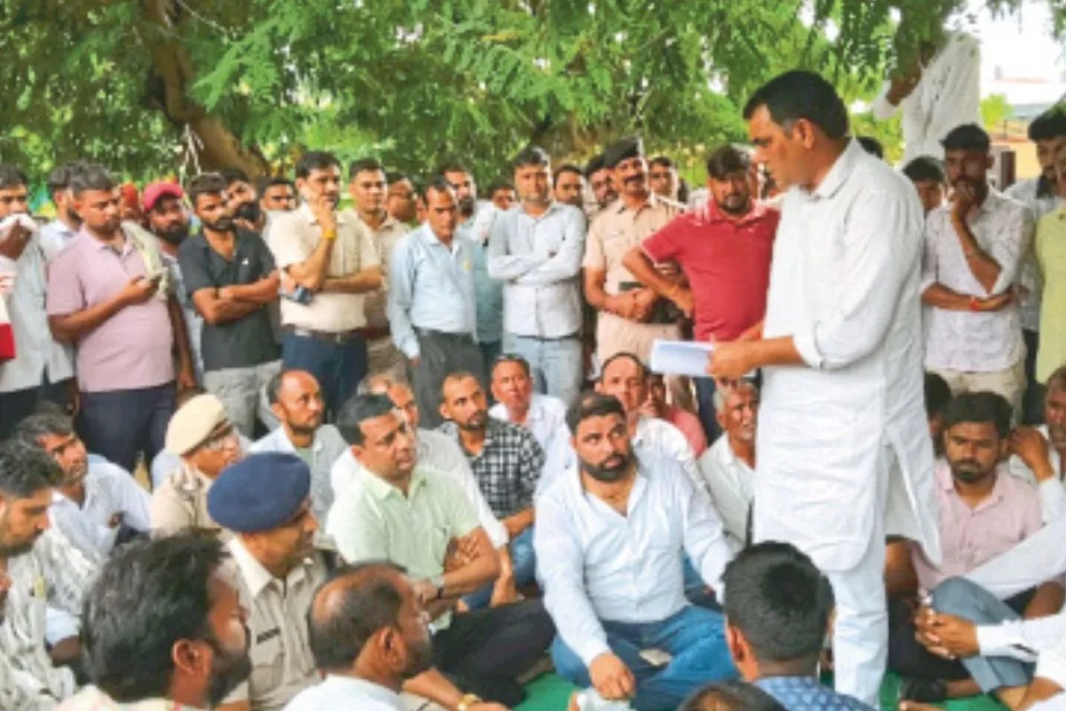 protest in sikar