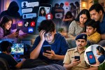 AI generated image of cyber bullying