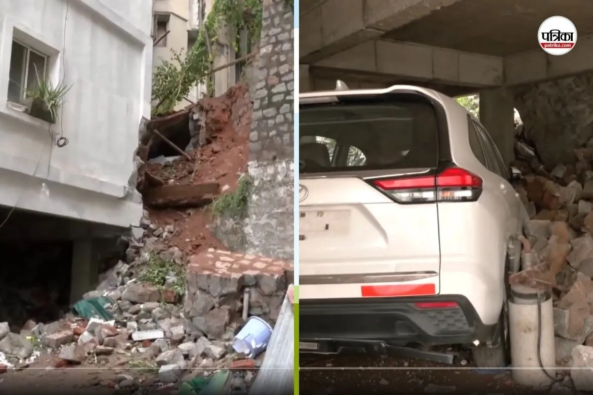 ‘भूकंप जैसा लगा, बच्चों को लेकर बाहर भागे’, हैदराबाद में भरभराकर गिरी सोसाइटी की दीवार