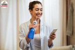 traditional dental floss and a water flosser for interdental cleaning