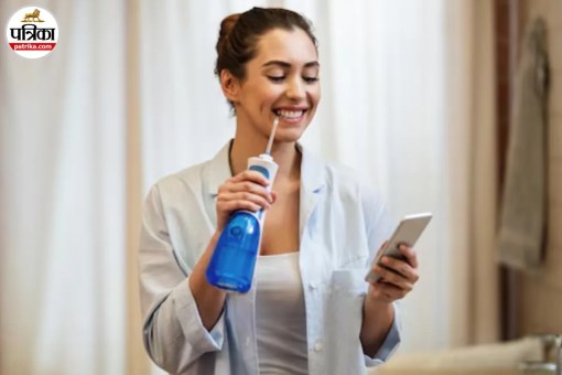 traditional dental floss and a water flosser for interdental cleaning