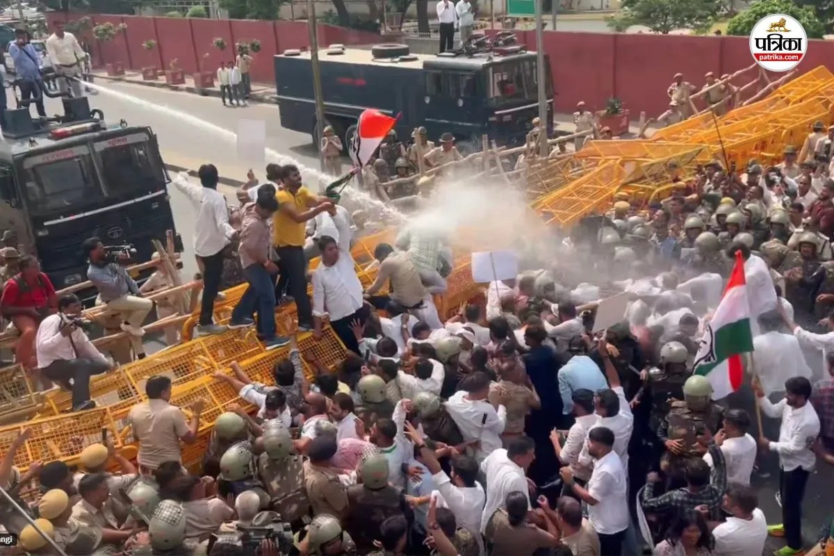 Congress protest in Jaipur