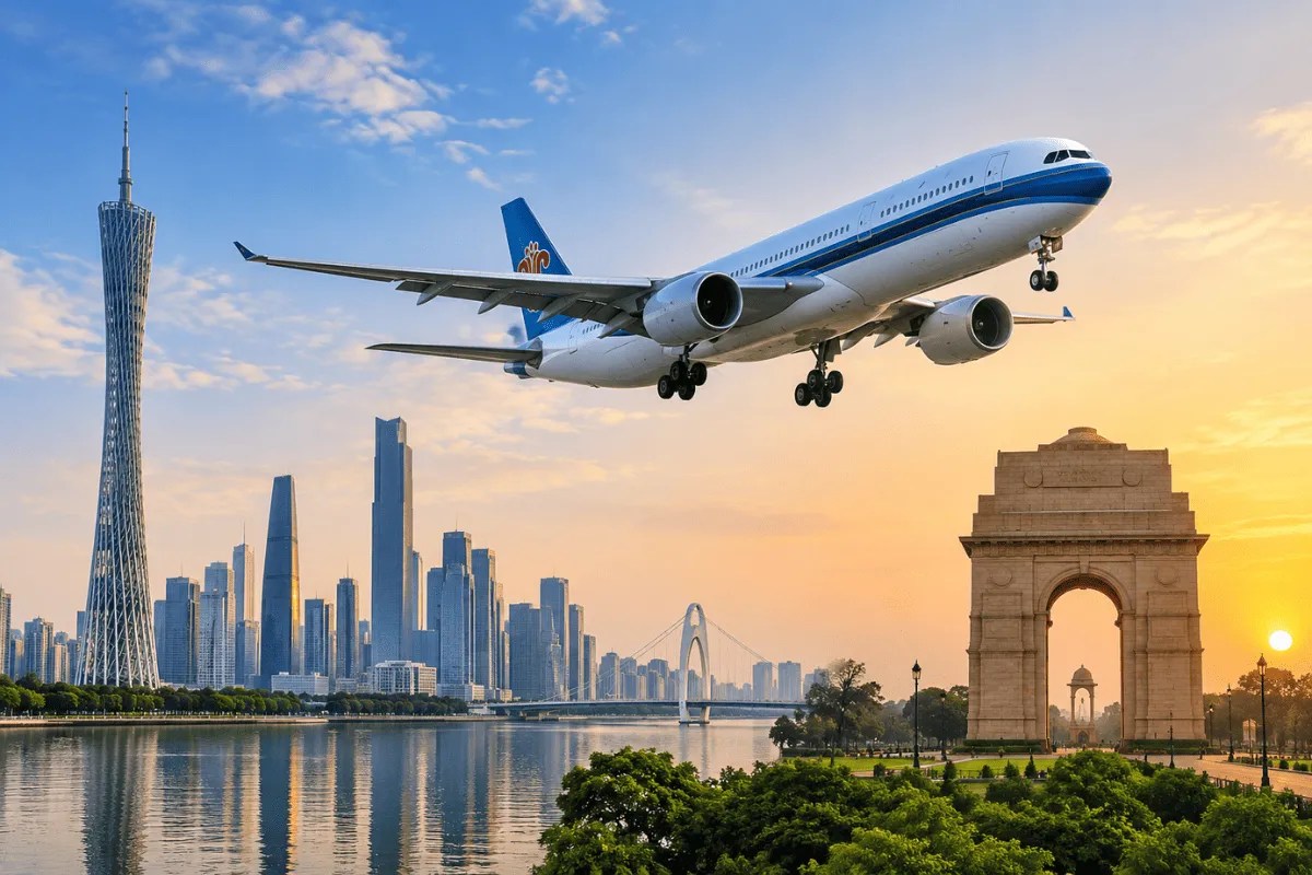 Delhi Guangzhou Direct Flight