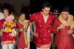 Govinda Ganpati Visarjan With son Yashvardhan sunita ahuja skip