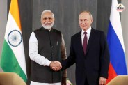 Prime Minister Narendra Modi with the President of Russia, Vladimir Putin
