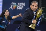 PCB Chief Mohsin Naqvi with Asia Cup Trophy