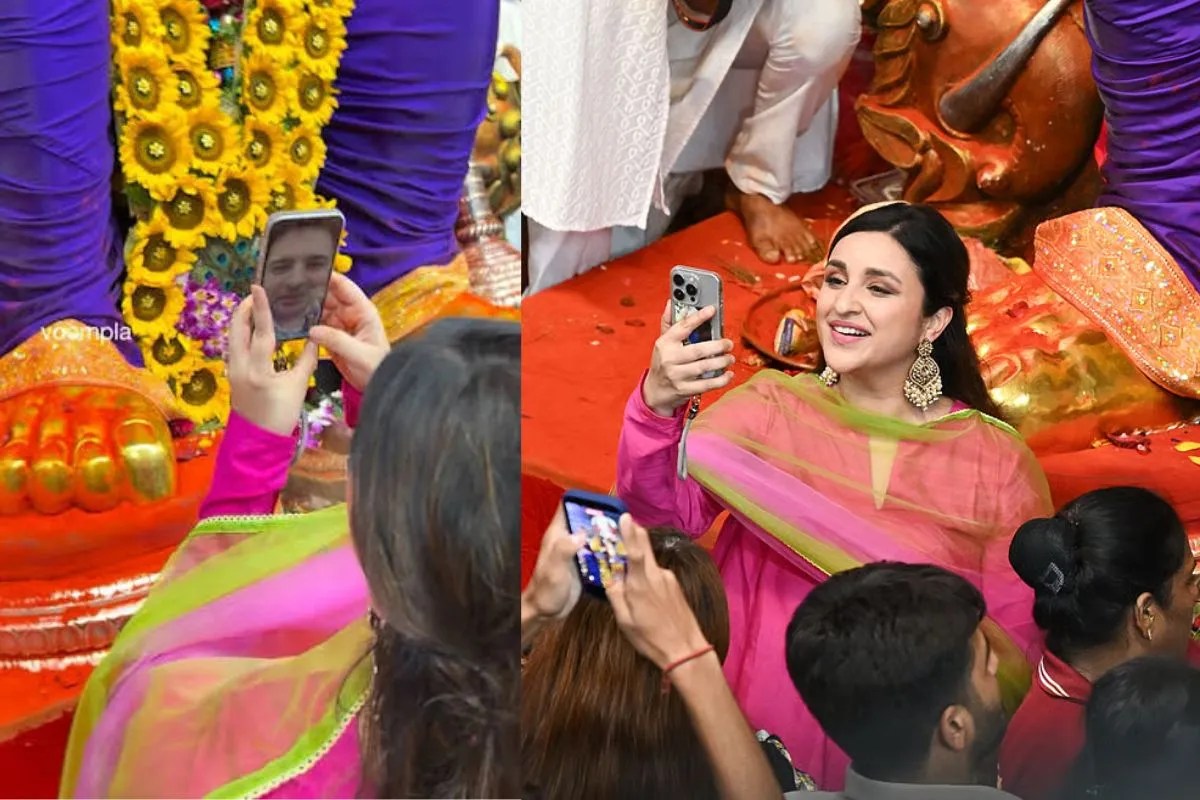 Parineeti Chopra troll husband Raghav video call shows Lalbaugcha Raja