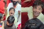 Rajpal Yadav at Lalbaugcha Raja without vip line standing queue with public