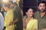 Ranbir Kapoor Protect wife Alia Bhatt Hold his Waist love and war dinner