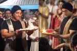 Salman Khan performs Ganpati Aarti in wrong direction Arpita Khan corrects