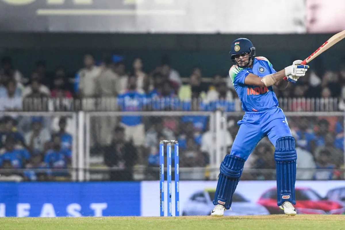 Shubman Gill during ind vs wi 2nd odi.