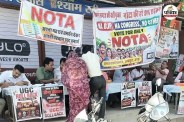 जयपुर के एक वार्ड में लगी नोटा की टेबल- फोटो पत्रिका