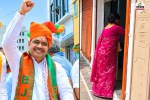 bharatpur municipal poll congress candidate seeks vote at rajasthan cm home