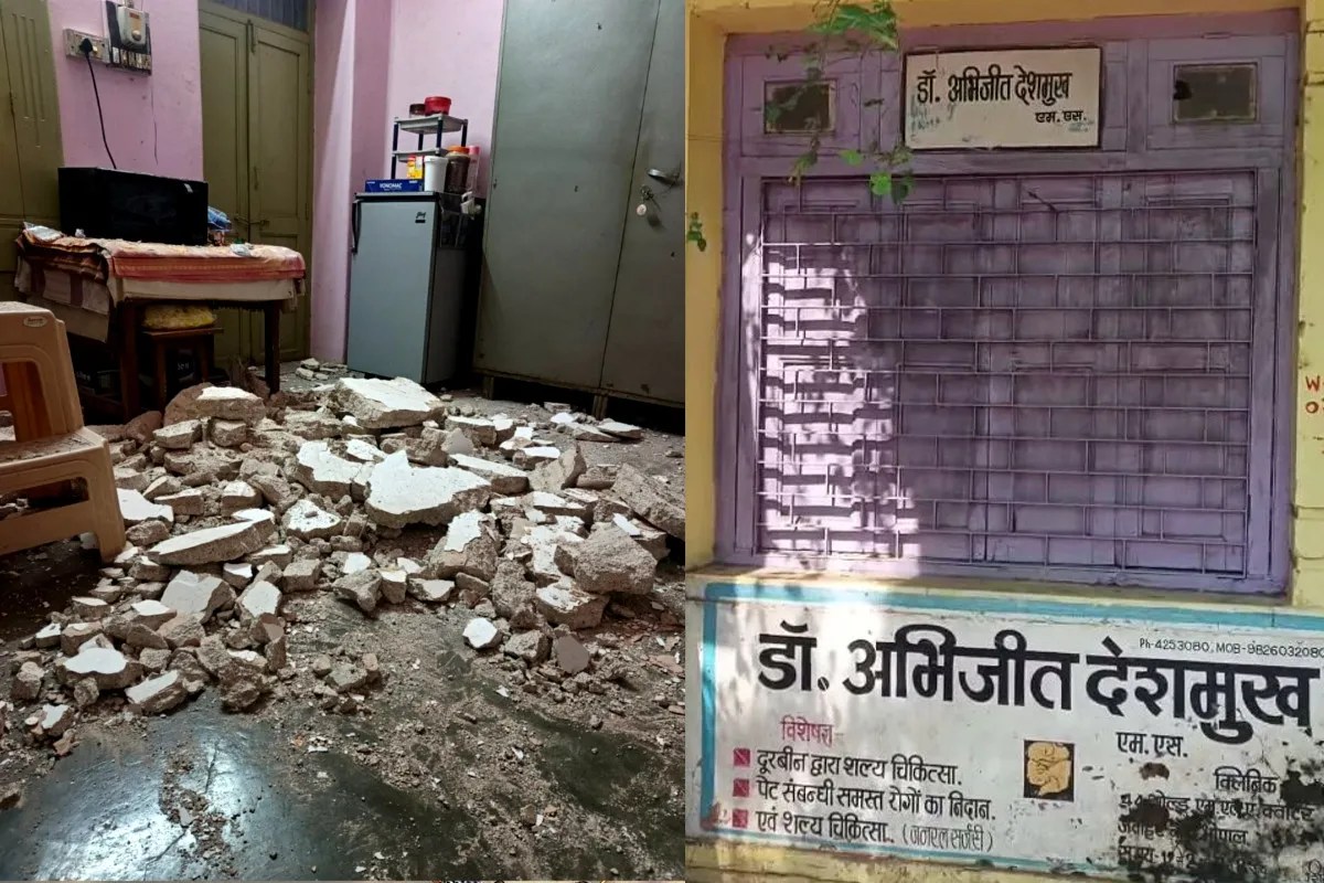 भक्ति के बीच तेज आवाज बनी आफत: शाजापुर में डीजे के कंपन से मकान की छत गिरी, पंखा-सामान तक टूटा