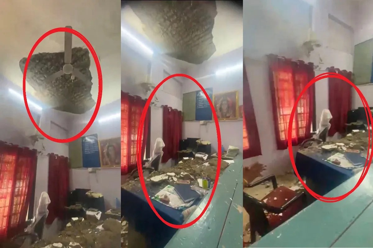 Ceiling Collapsed onto Tehsildar Chair in Durg