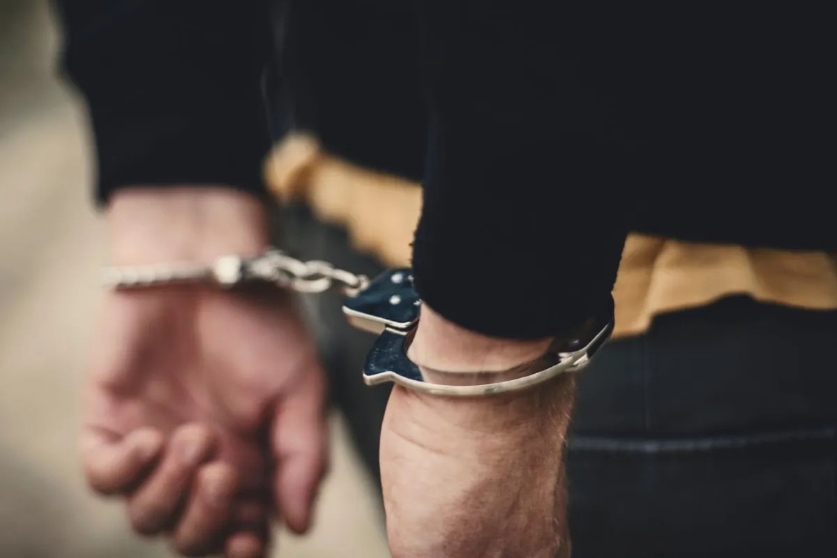 Handcuffed person