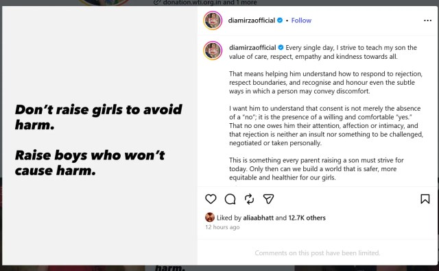 Dia Mirza On Boys Parenting